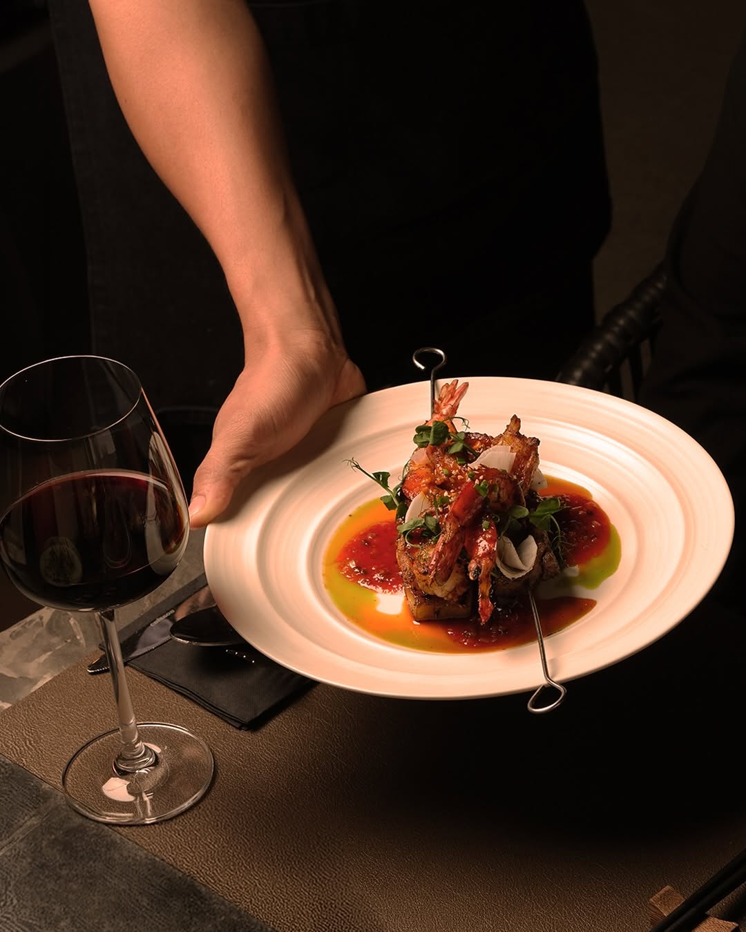Sweet Shrimp & Pork Belly skewer