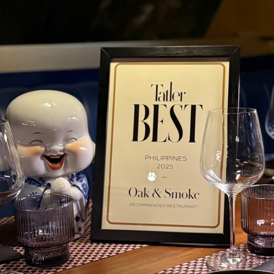 Tatler Best Philippines 2025 — Oak and Smoke Recommended Restaurant